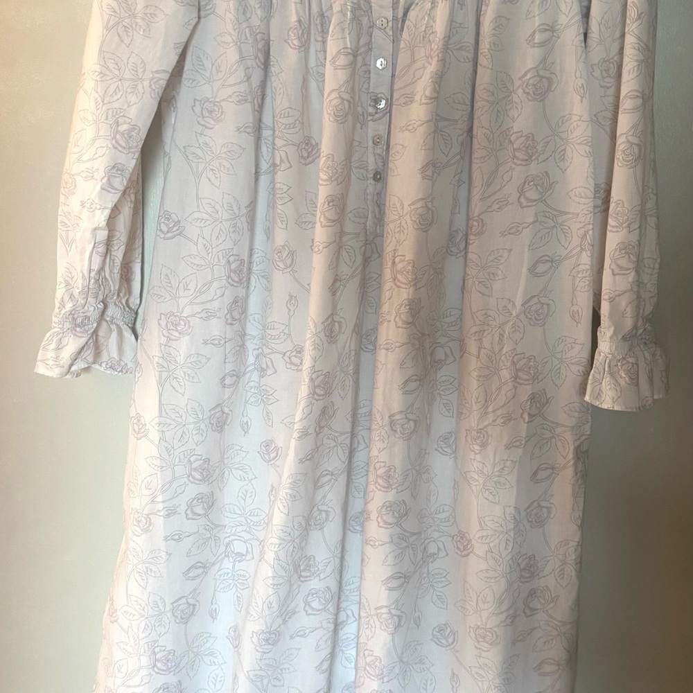 Eileen West Cream Floral Nightgown